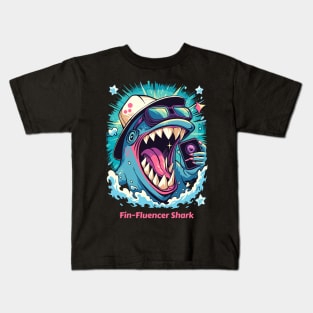 The Fin-Fluencer | A Shark T-Shirt Kids T-Shirt